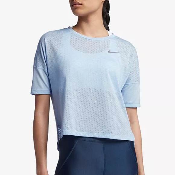 Nike Breathe Tailwind Running Perforated Short Sleeve T-shirt L - Picture 1 of 8